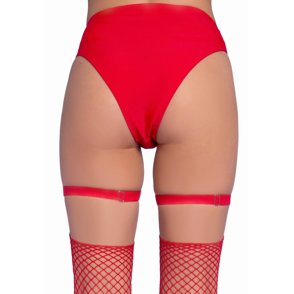 Leg Avenue - Iridescent Studded Garter - Red